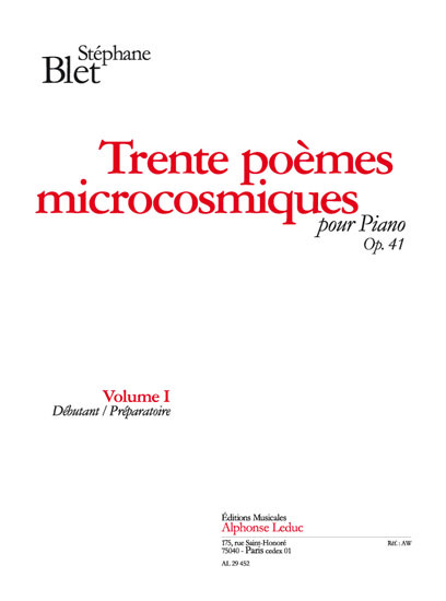 30 Poemes Microcosmiques Op41: Vol. 1 - Debutant-Preparatoire, Piano