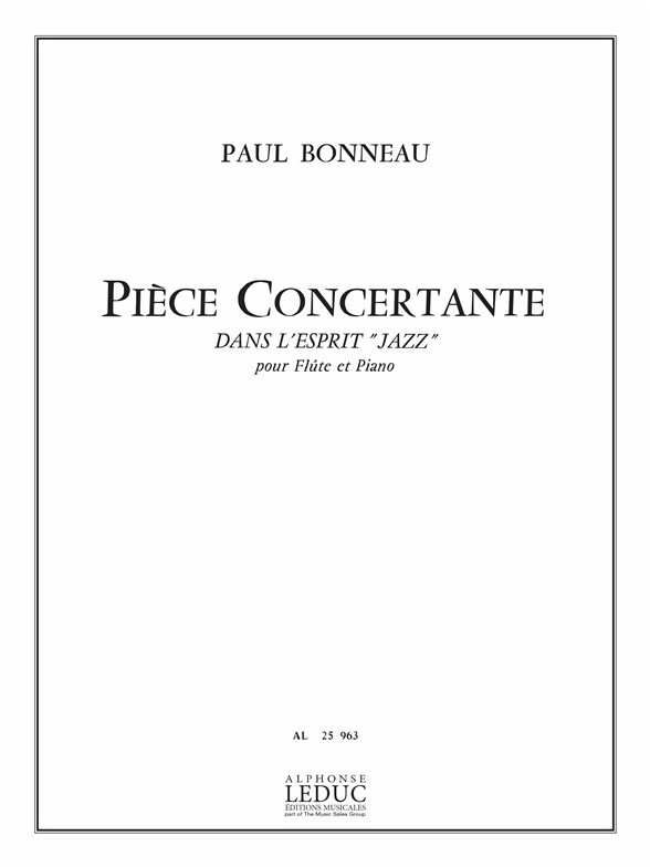 Piece Concertante Dans LEsprit Jazz, Flute and Piano. 9790046259630