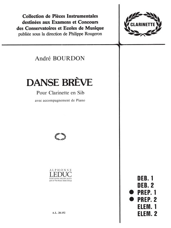 Danse Breve: Clarinette Et Piano - Collection Rougeron, Clarinet and Piano