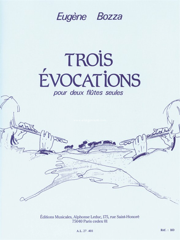 Three Evocations For Two Flutes, 2 Flutes. 9790046274015