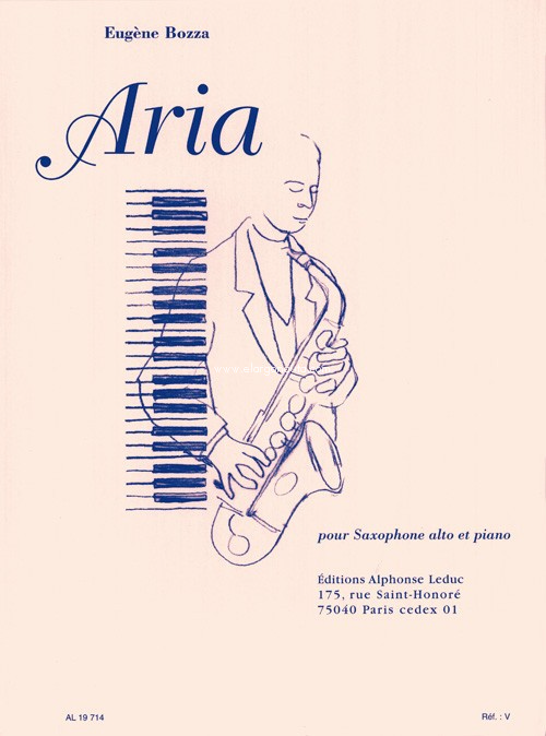 Aria, pour saxophone alto et piano. 9790046197147