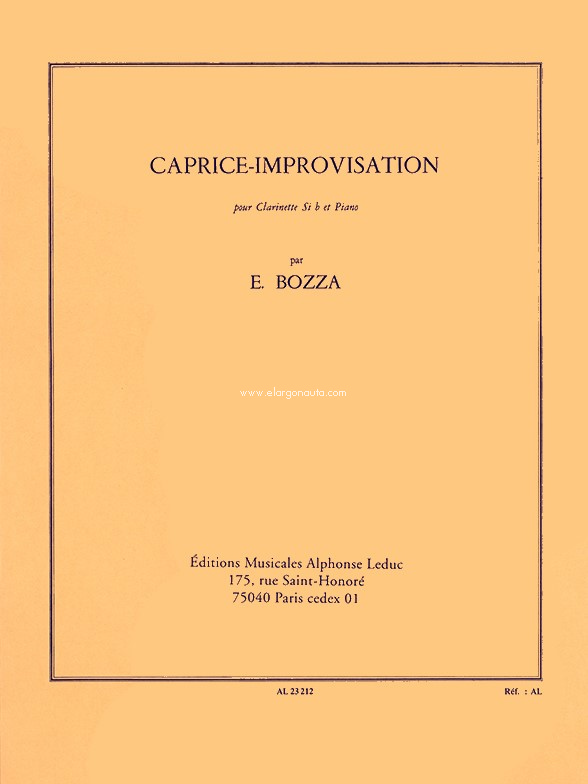 Caprice-Improvisation. Clarinet sib et Piano
