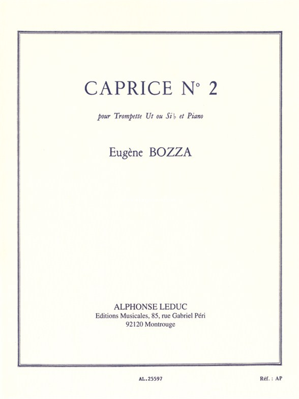 Caprice No.2 For Trumpet and Piano, Trumpet In C or B-Flat and Piano