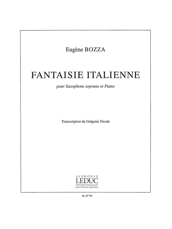 Fantaisie Italienne, Saxophone B-Flat and Piano. 9790046297625