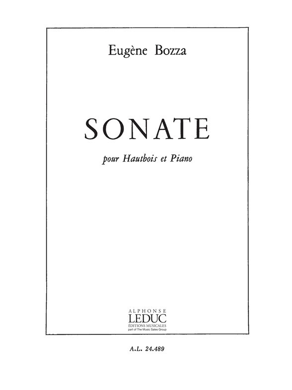 Sonate, Oboe and Piano. 9790046244896