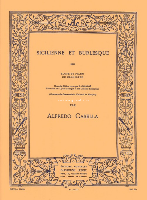 Sicilienne et Burlesque, pour flute et piano. 9790046213236