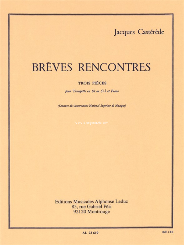 Breves Rencontres, Trumpet In C or B-Flat and Piano