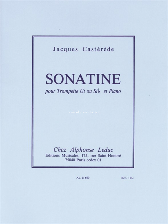 Sonatine, Trumpet In C or B-Flat and Piano