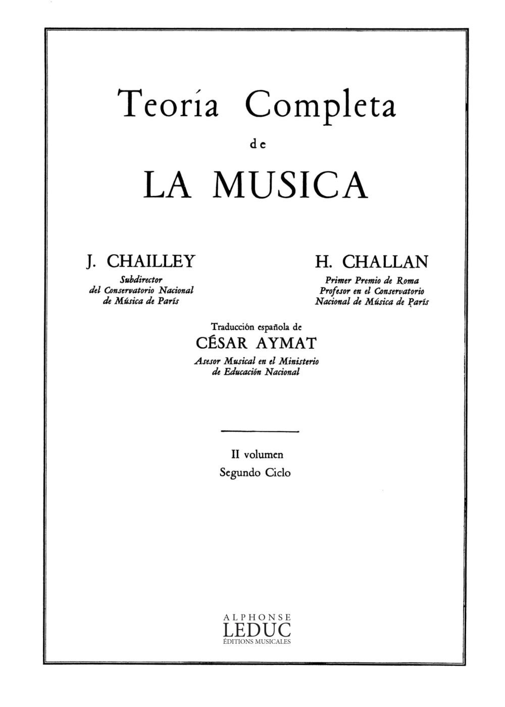 Teoría completa de la música, vol. II