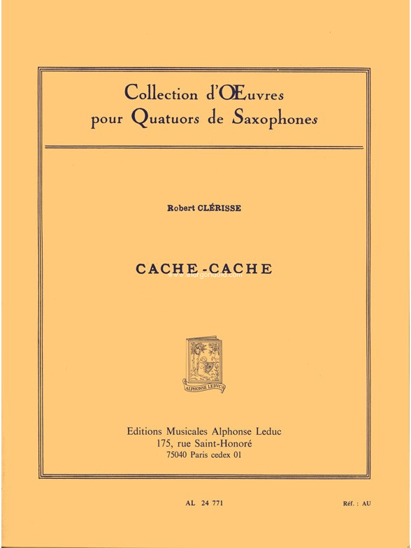 Cache-Cache, Saxophone Quartet. 9790046247712