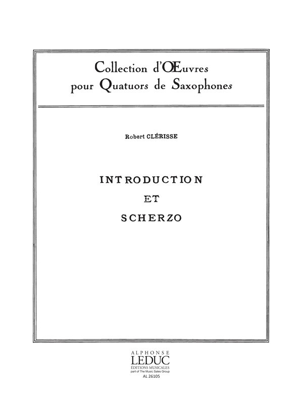 Introduction et Scherzo, Saxophone Quartet. 9790046261053