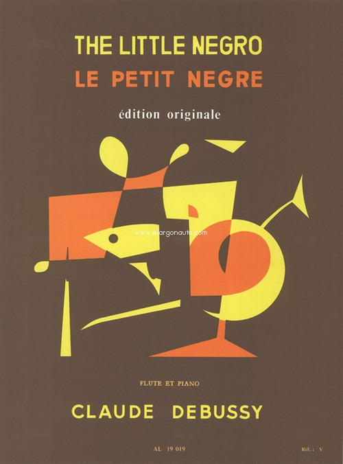 The Little Negro (Le petit negre), édition originale, pour flûte traversière et piano
