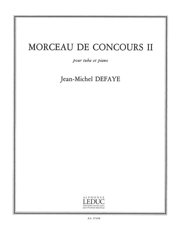 Morceau De Concours Ii, Tuba and Piano. 9790046276781