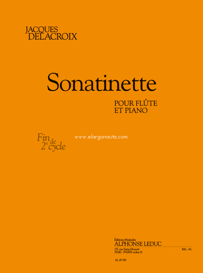 Sonatinette pour flûte et piano, Flute and Piano