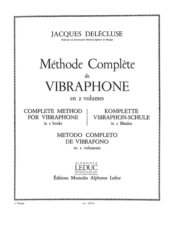 Methode complete pour Vibraphone Vol.1, Percussion