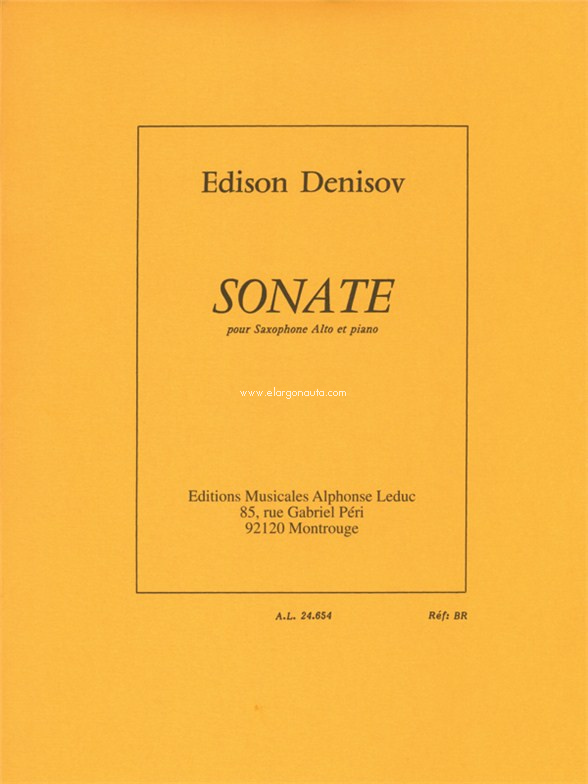 Sonate, pour saxophone alto et piano
