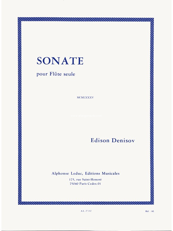 Sonata For Solo Flute. 9790046271120