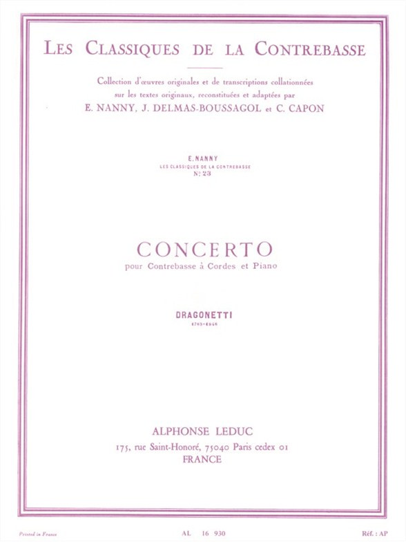 Dragonetti: Concerto, Double Bass. 9790046169304