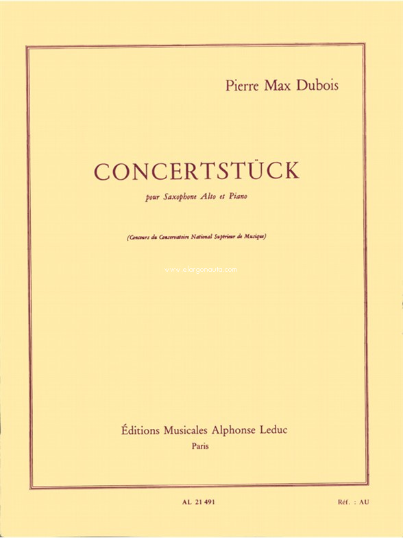 Concertstück, pour saxophone alto et piano