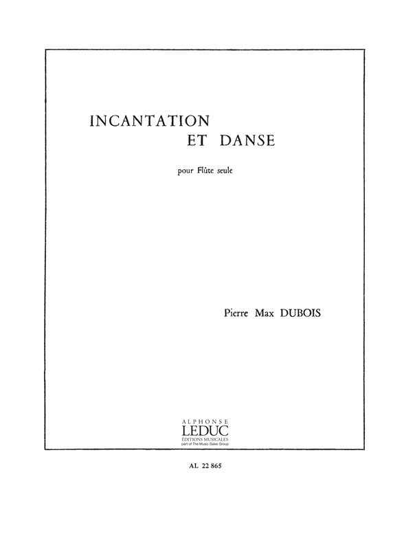 Incantation et Danse, Flute. 9790046228650