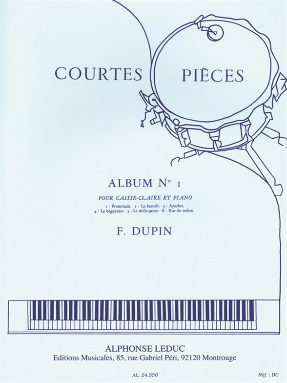 Courtes Pieces Vol.1, Snare Drum and Piano. 9790046245565