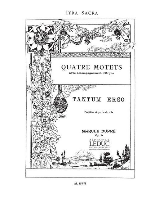 Marcel Dupre: 4 Motets Op.9, No.3: Tantum ergo, SATB and Organ