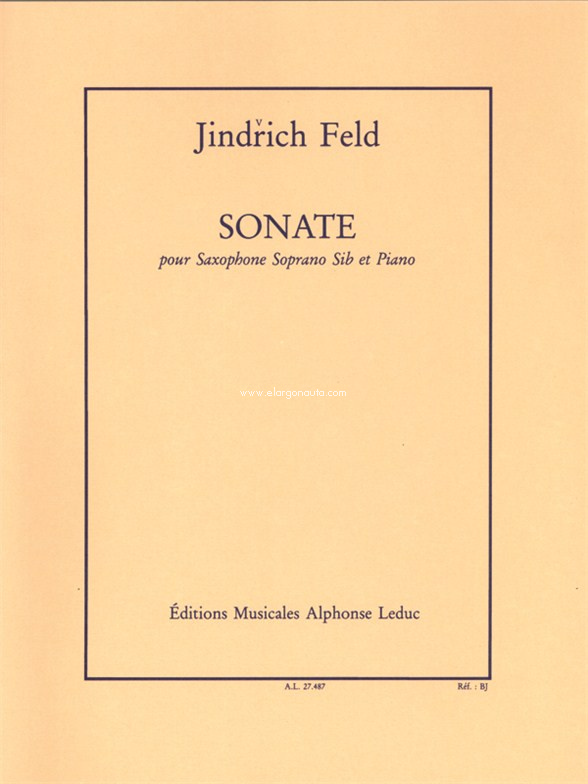 Sonate, Saxophone Soprano B-Flat and Piano. 9790046274879