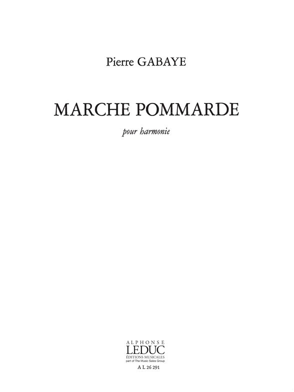 Gabaye Marche Pommarde Harmonie, Theory. 9790046262913