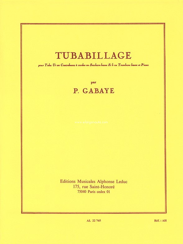 Tubabillage, Tuba and Piano