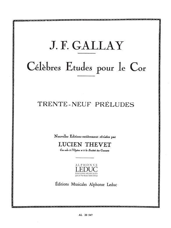 Trente-neuf préludes pour cor, op. 27