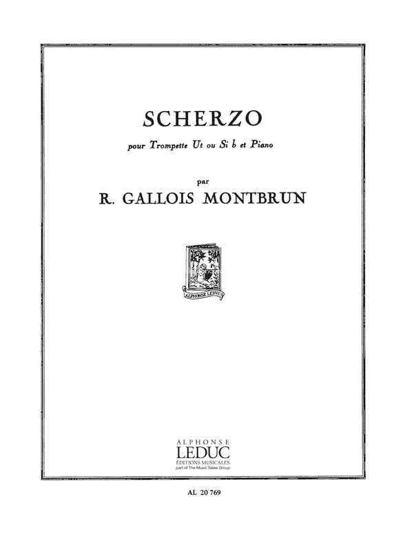 Raymond Gallois-Montbrun: Scherzo, Trumpet and Piano. 9790046207693