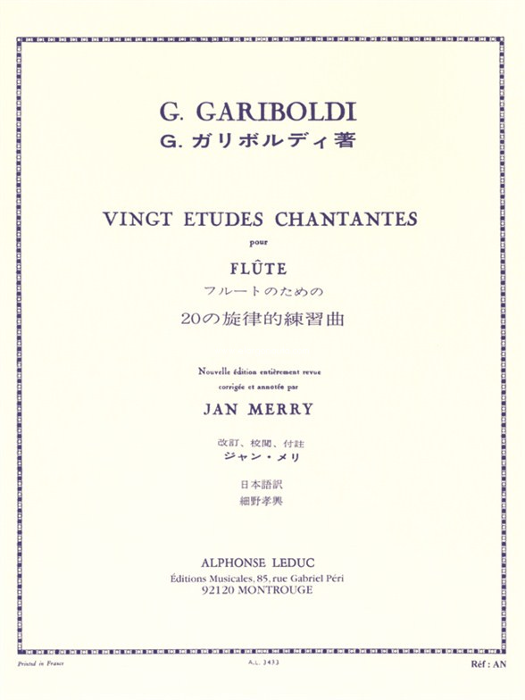 Vingt etudes chantantes pour flûte, op. 88. 9790046034336