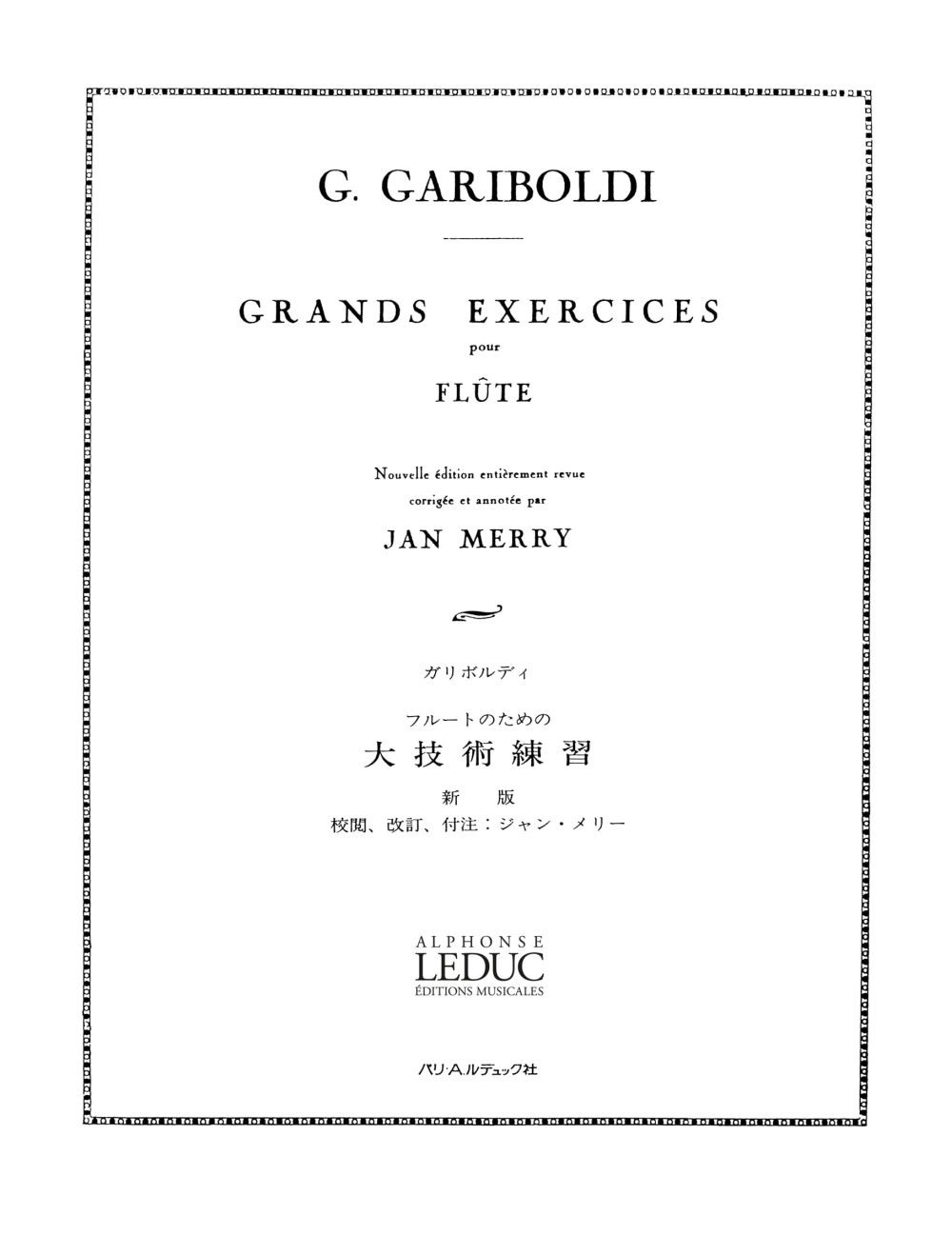Grands exercices pour flûte, op. 139