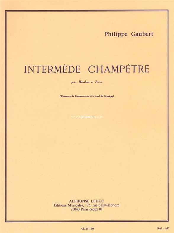 Intermède champêtre, Oboe and Piano. 9790046211607