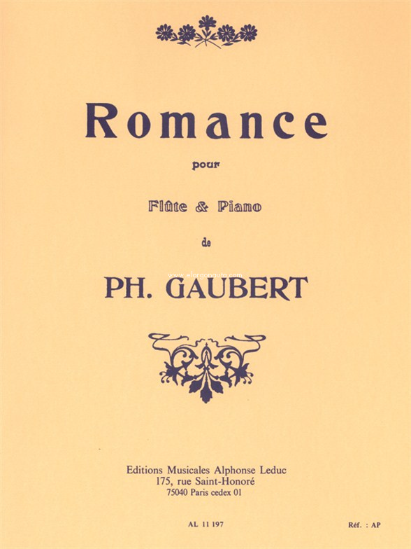 Romance, pour flûte et piano. 9790046111976