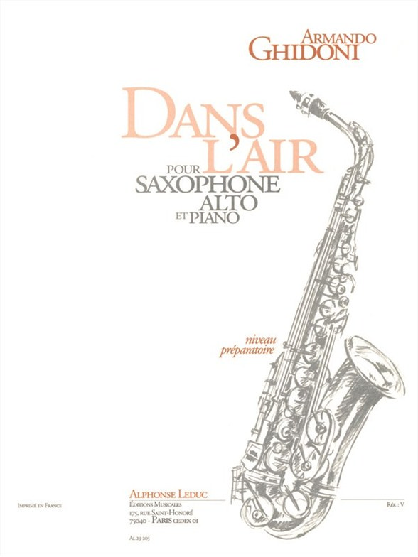 Dans L'Air: Saxophone Alto-Piano, Alto Saxophone