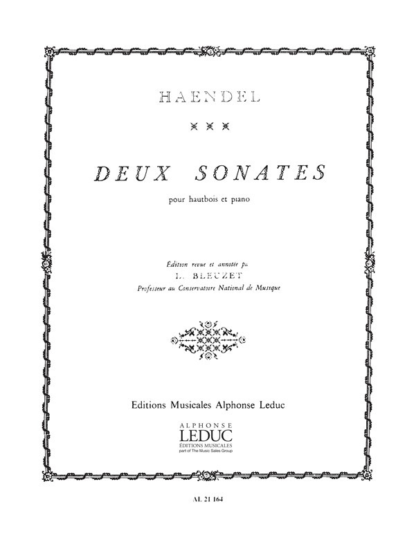 Deux sonates pour hautbois et piano