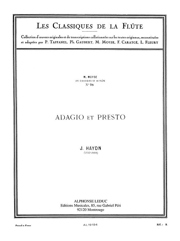 Adagio et presto, flûte et piano