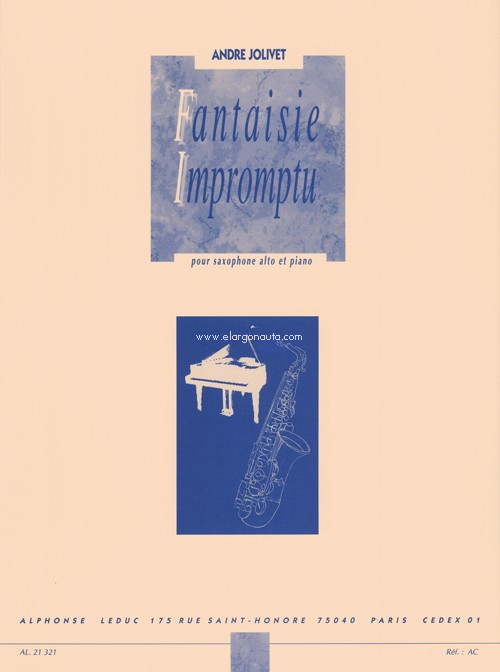 Fantaisie Impromptu, pour saxophone alto et piano. 9790046213212