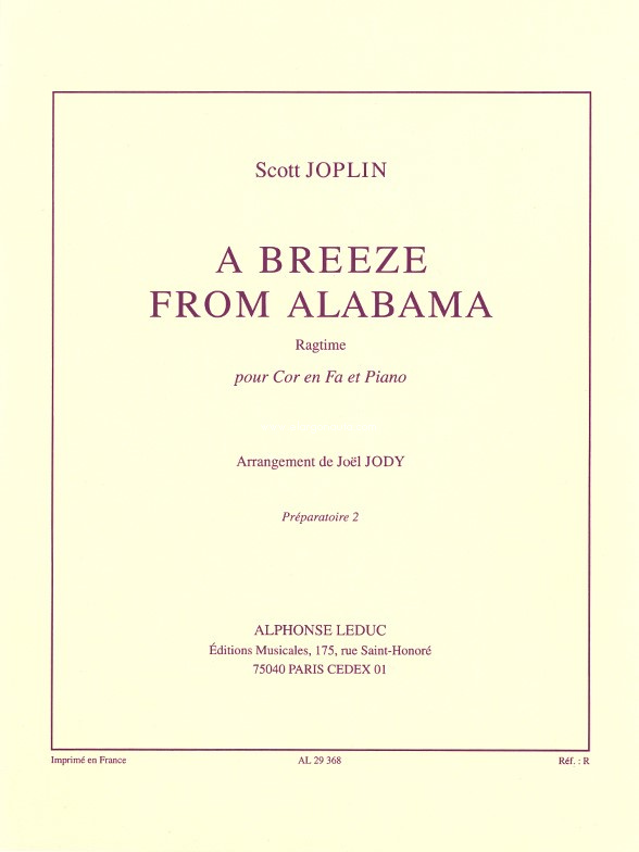 A Breeze from Alabama, Horn and Piano