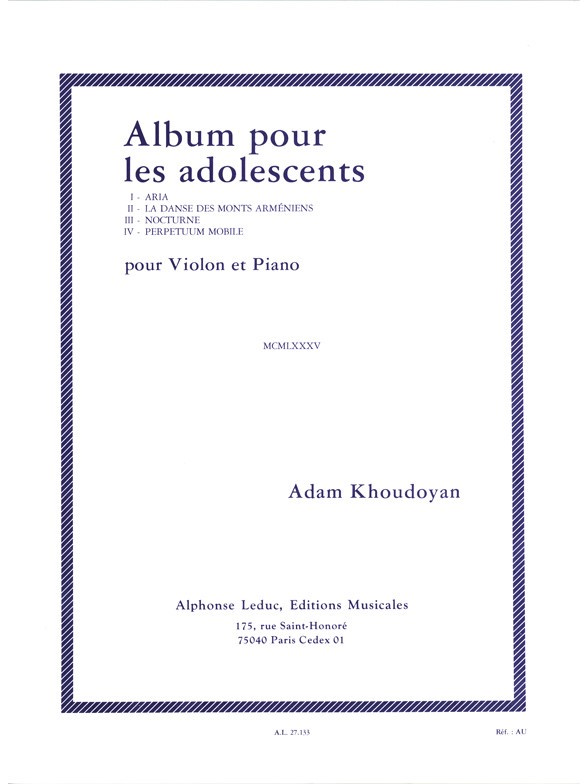 Album Pour Les Adolescents, Violin and Piano