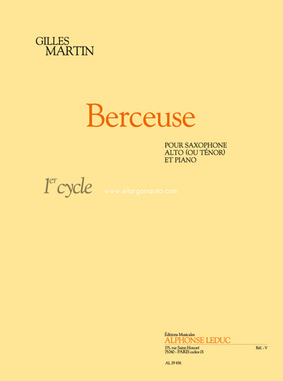 Berceuse 1, Alto Saxophone and Piano