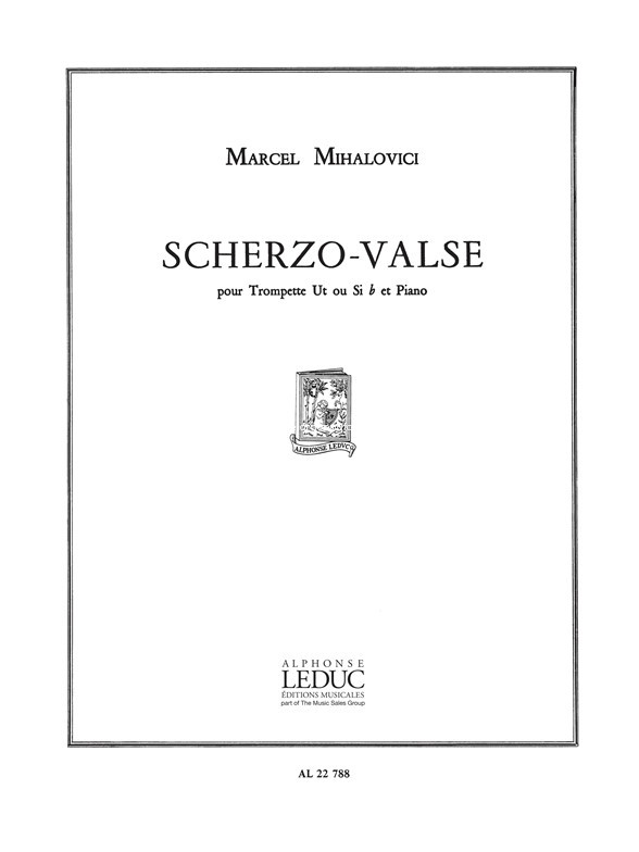 Scherzo-Valse, pour trompette Ut ou Si b et piano. 9790046227882