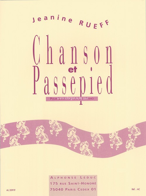 Chanson et Passepied, pour saxophone alto et piano, op. 16