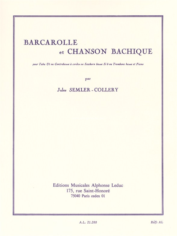 Barcarolle and Bacchanalian Song, Tuba