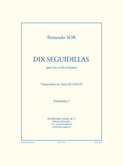 Dix Seguidillas, pour Cor en Fa et Guitare