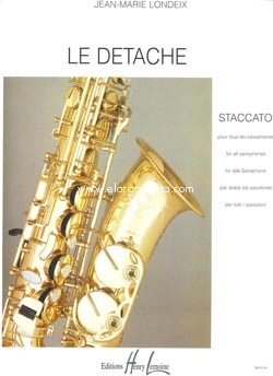 Détaché (staccato), Saxophone