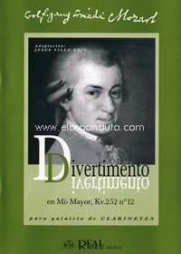 Divertimento en Mib Mayor KV 252 nº 2 para Quinteto de Clarinetes