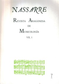 Nassarre 7-1. Revista Aragonesa de Musicología