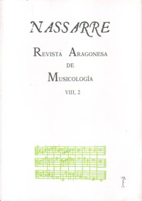 Nassarre 8-2. Revista Aragonesa de Musicología